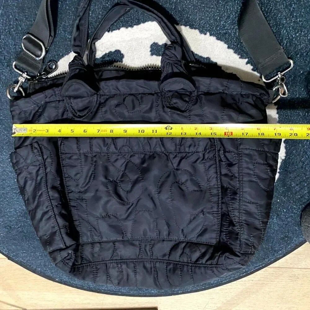 Marc Jacobs Diaper Bag Black Travel Organizer Luggage Adjustable Shoulder Strap
